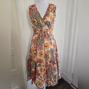 NEW Chaudry Floral Midi Dress in Multi-Color